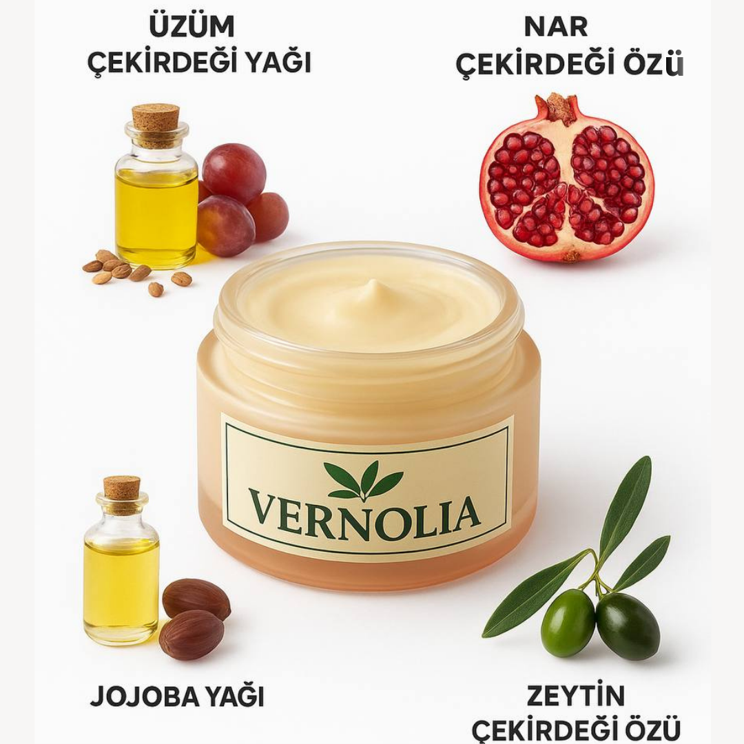 Vernolia Nar Çekirdeği ve Üzüm Çekirdeği Özlü Cilt Sıkılaştırıcı Krem